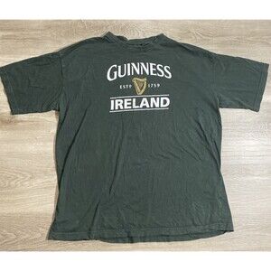 Guinness Beer Ireland Men's Relaxed Fit Tee Shirt XXL Green Officially Licensed